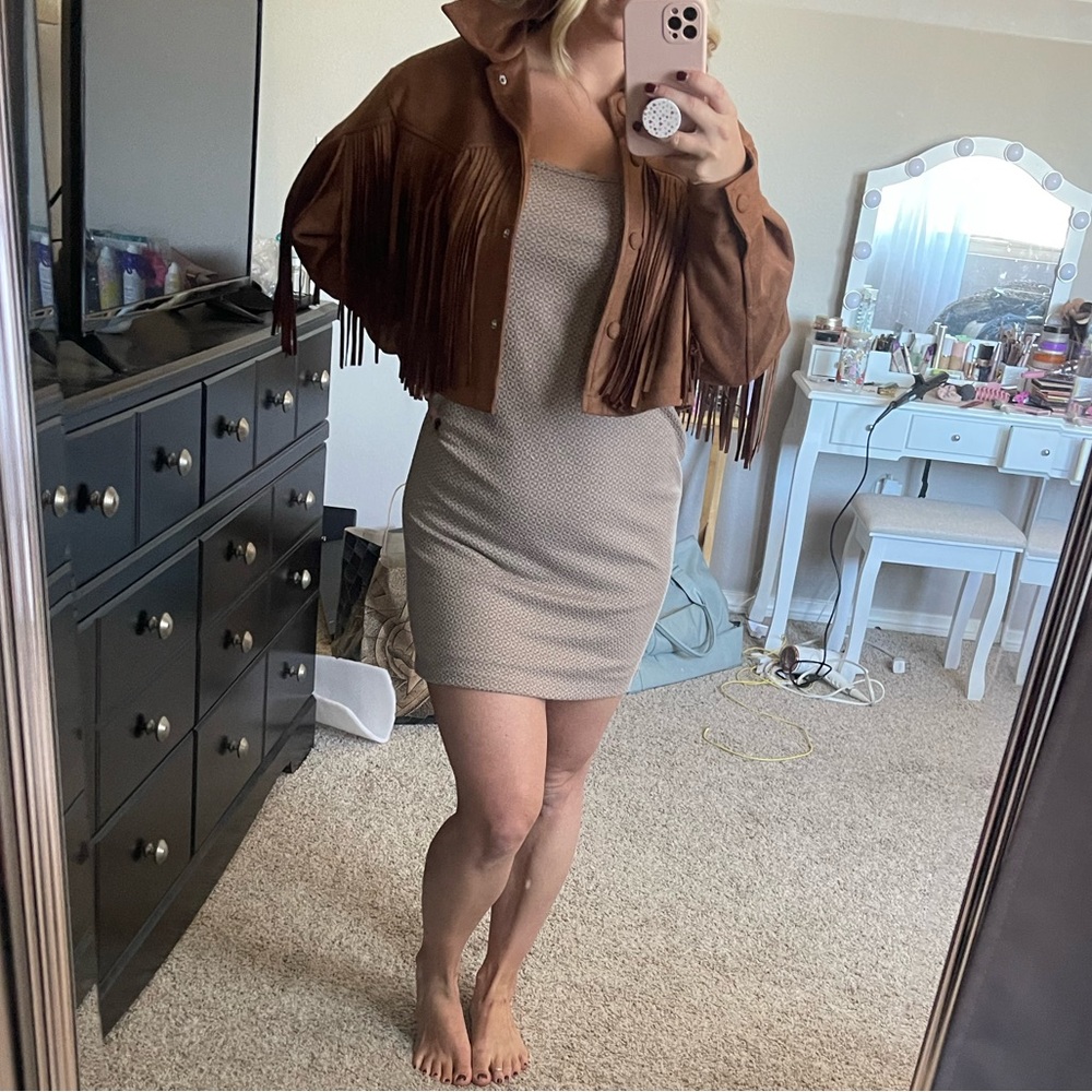 Suede fringe cropped western jacket - Picture 6 of 7